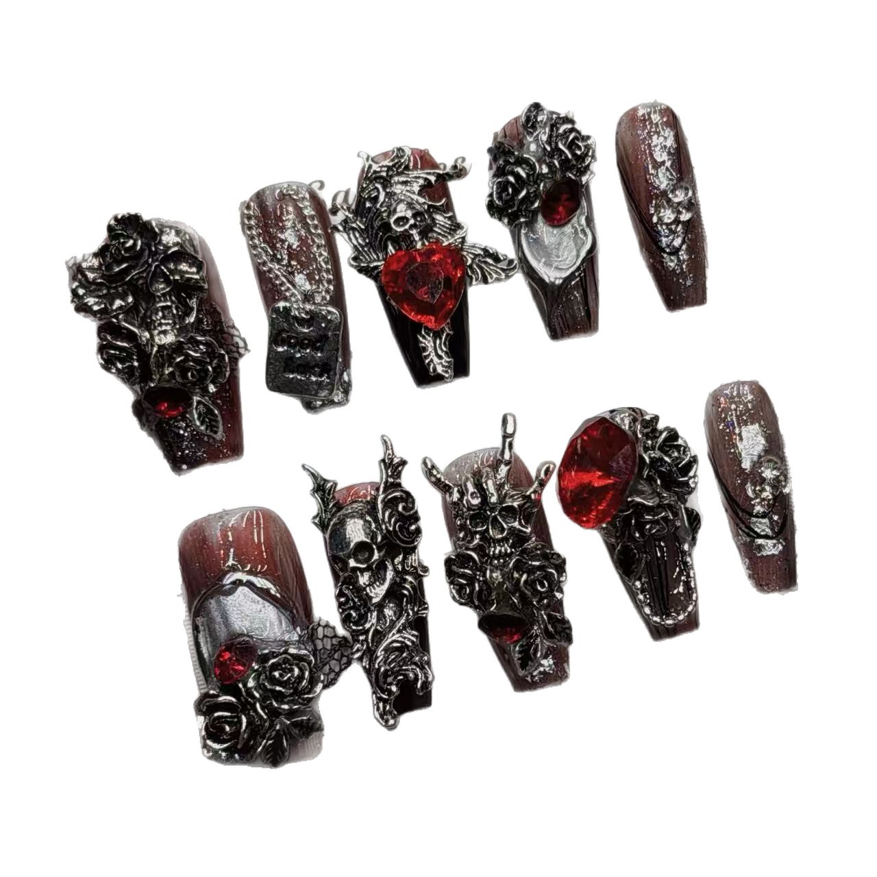 Handmade Press-On Nails, Sized